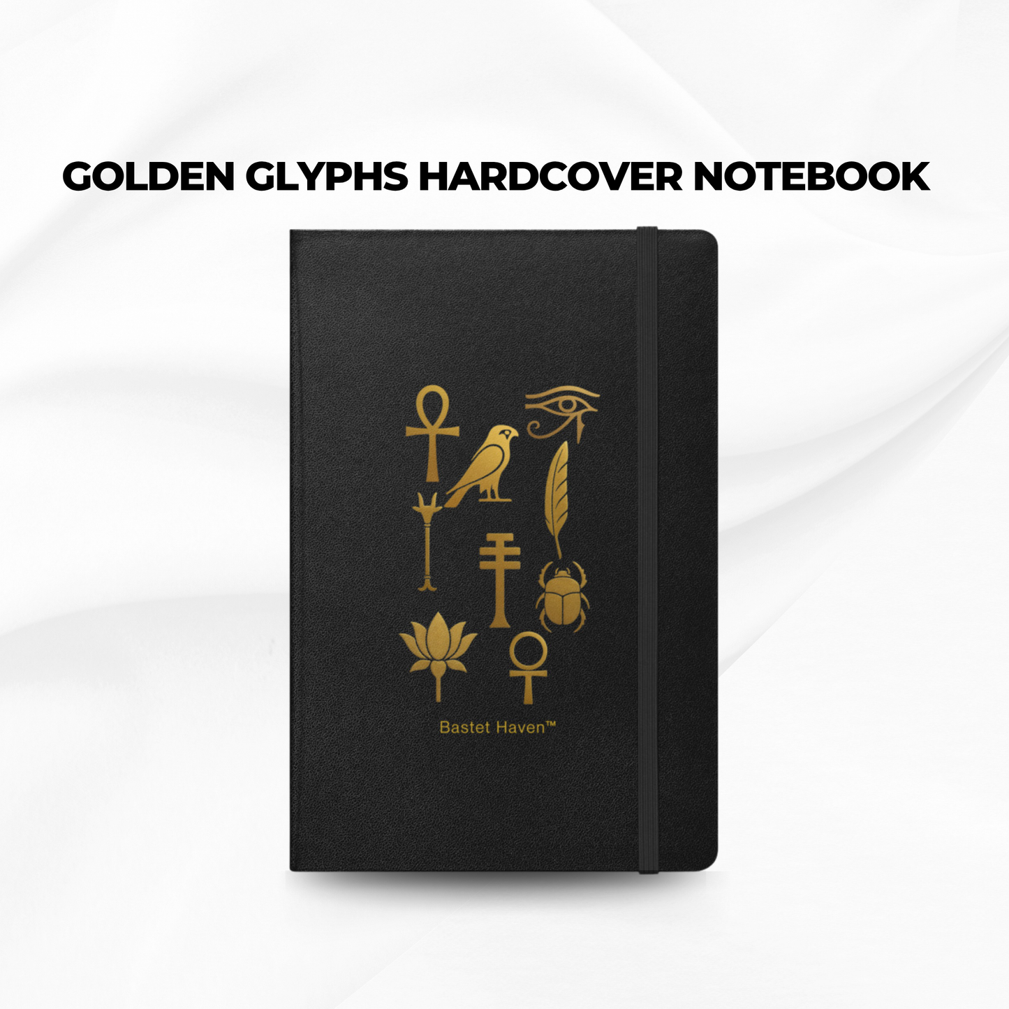 Golden Glyphs Hardcover Notebook