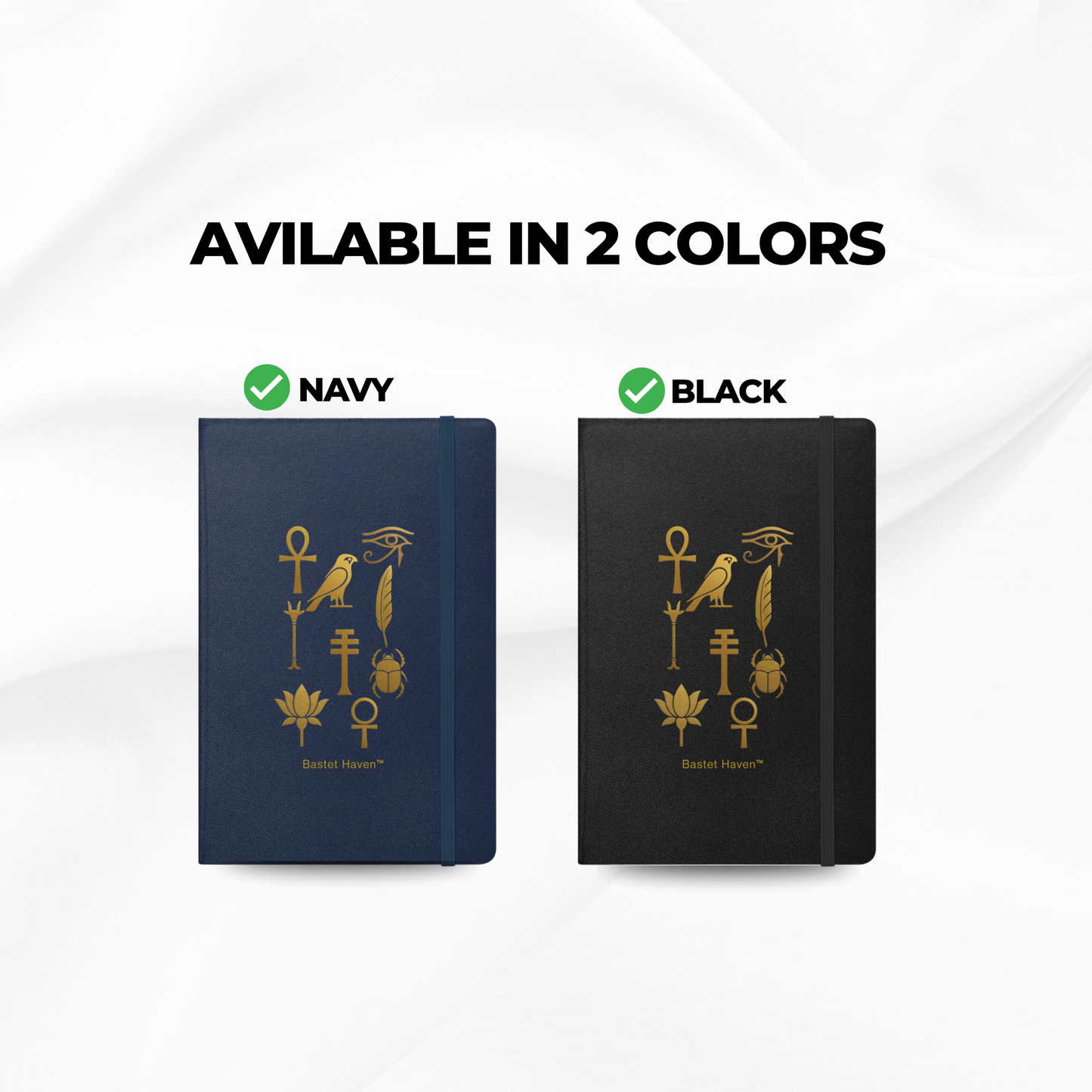 Golden Glyphs Hardcover Notebook