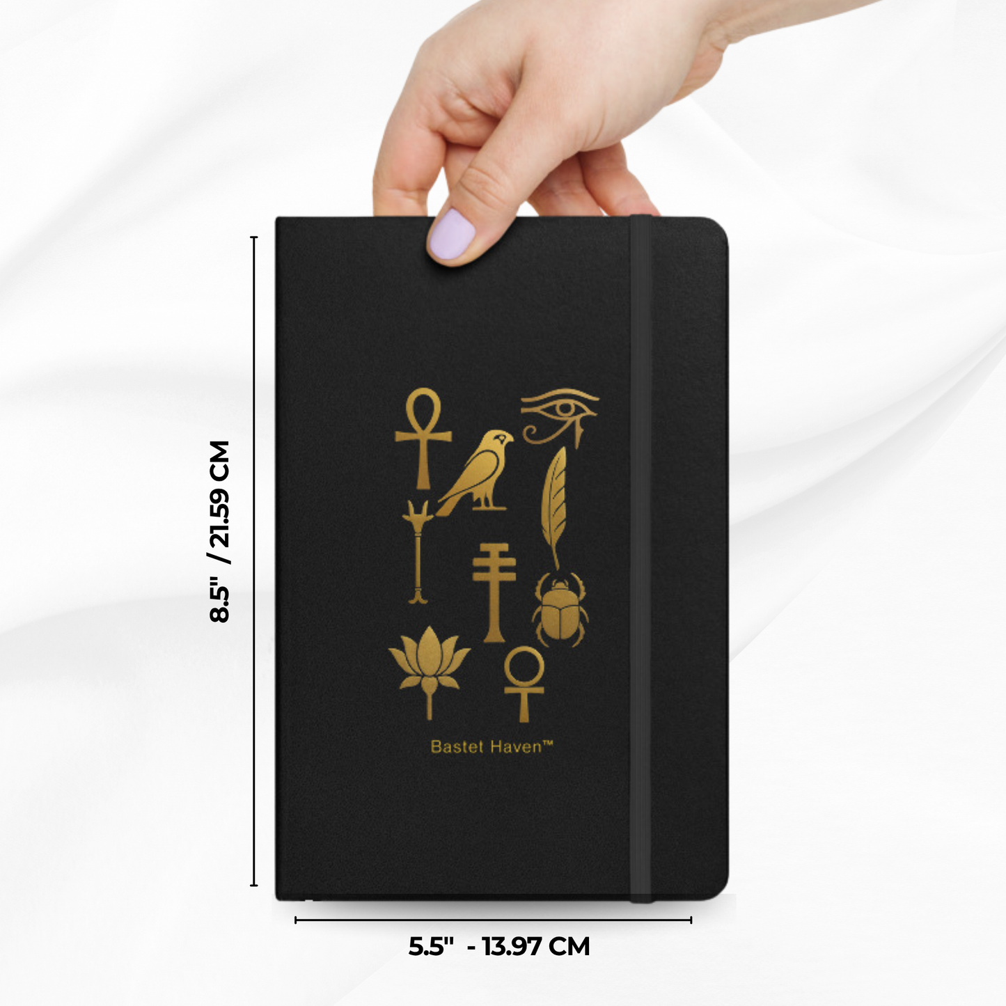 Golden Glyphs Hardcover Notebook
