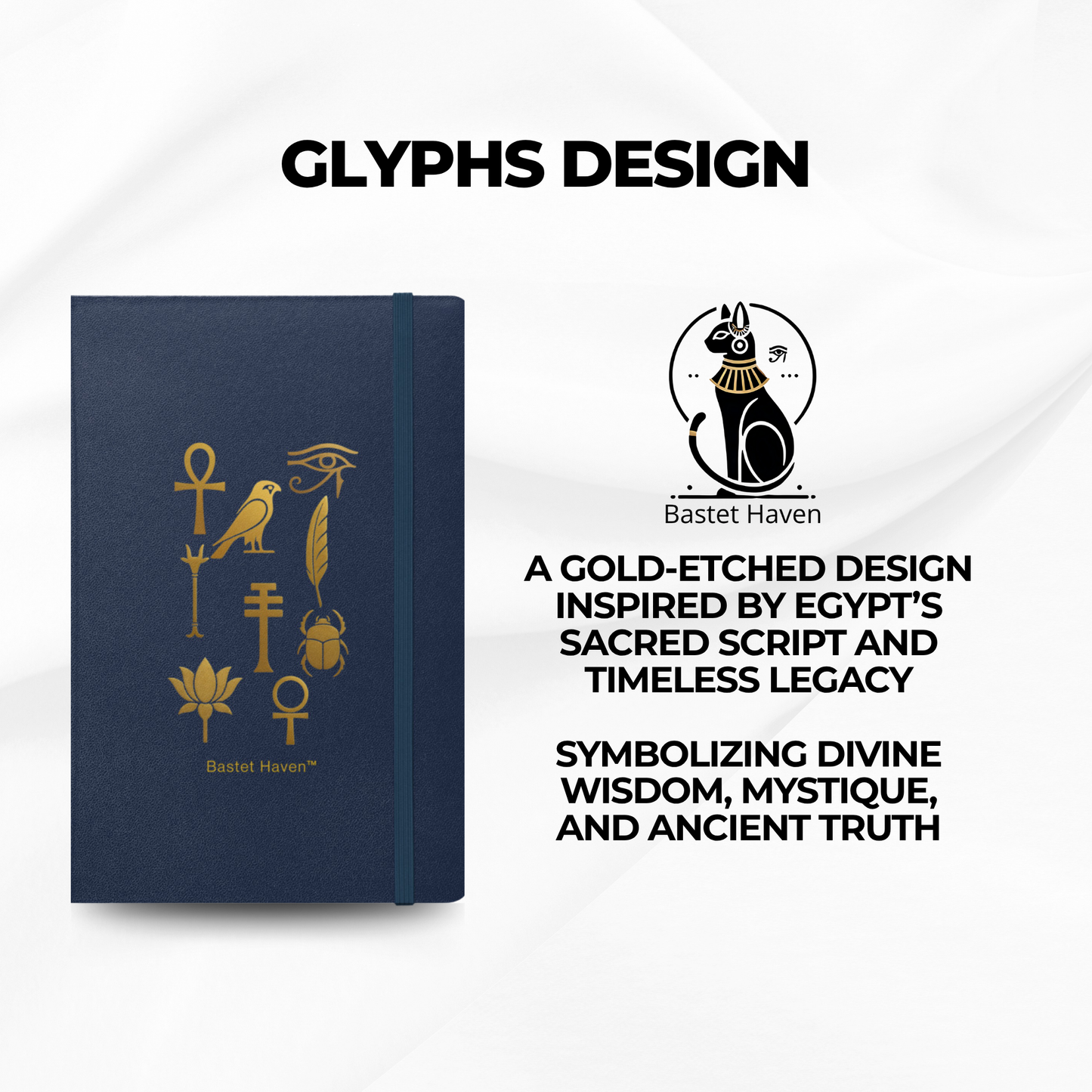 Golden Glyphs Hardcover Notebook
