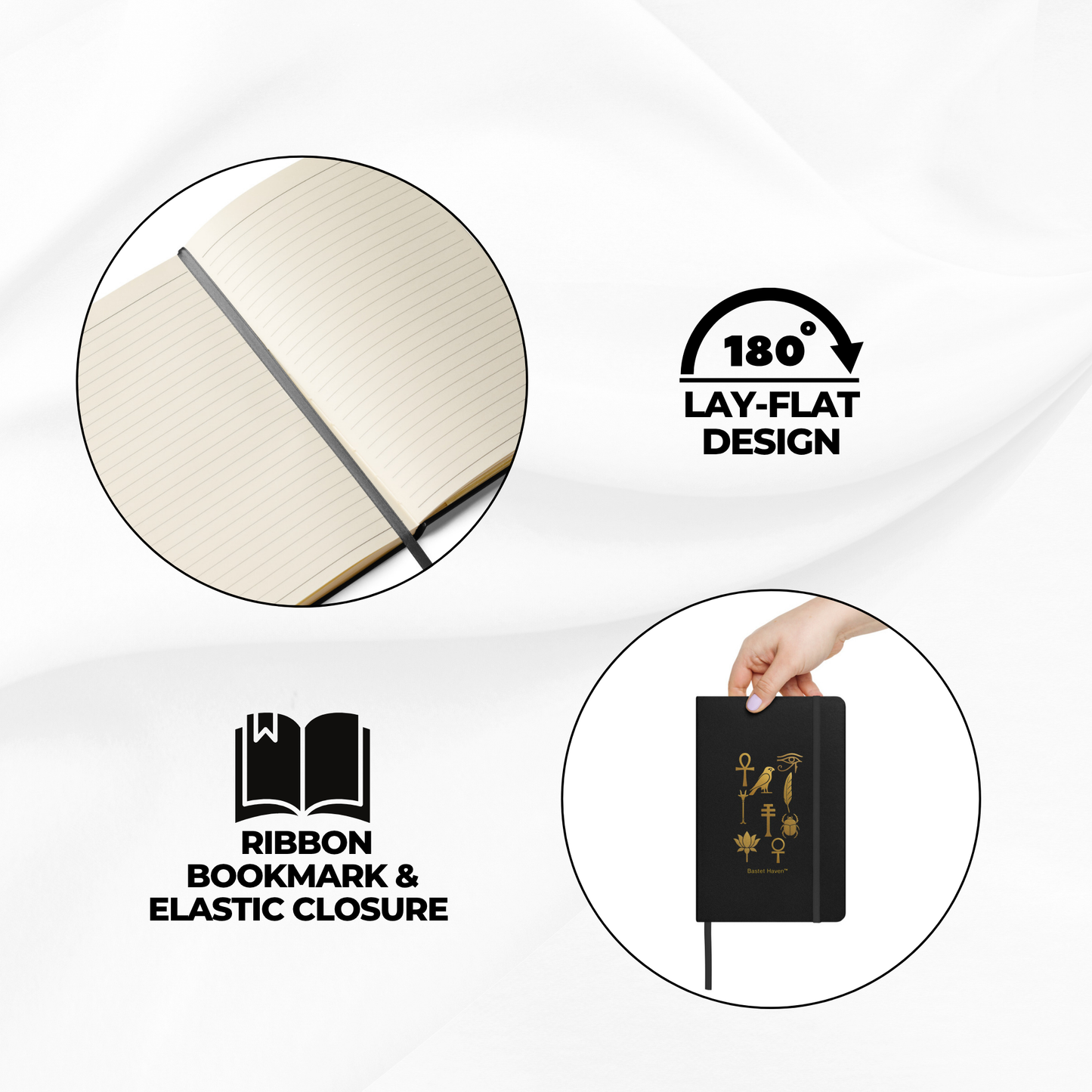 Golden Glyphs Hardcover Notebook
