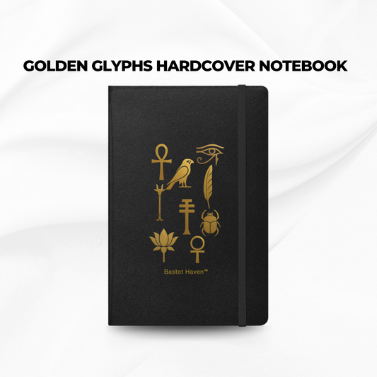 Golden Glyphs Hardcover Notebook