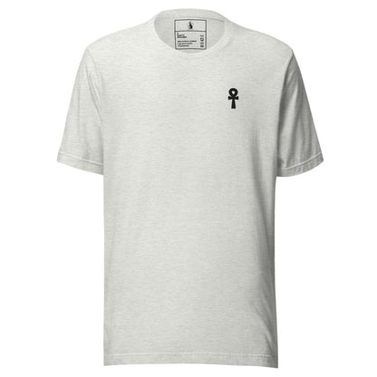 Black Ankh Embroidered Premium Unisex Cotton T-Shirt