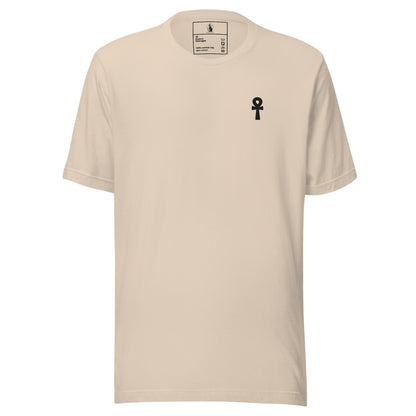 Black Ankh Embroidered Premium Unisex Cotton T-Shirt